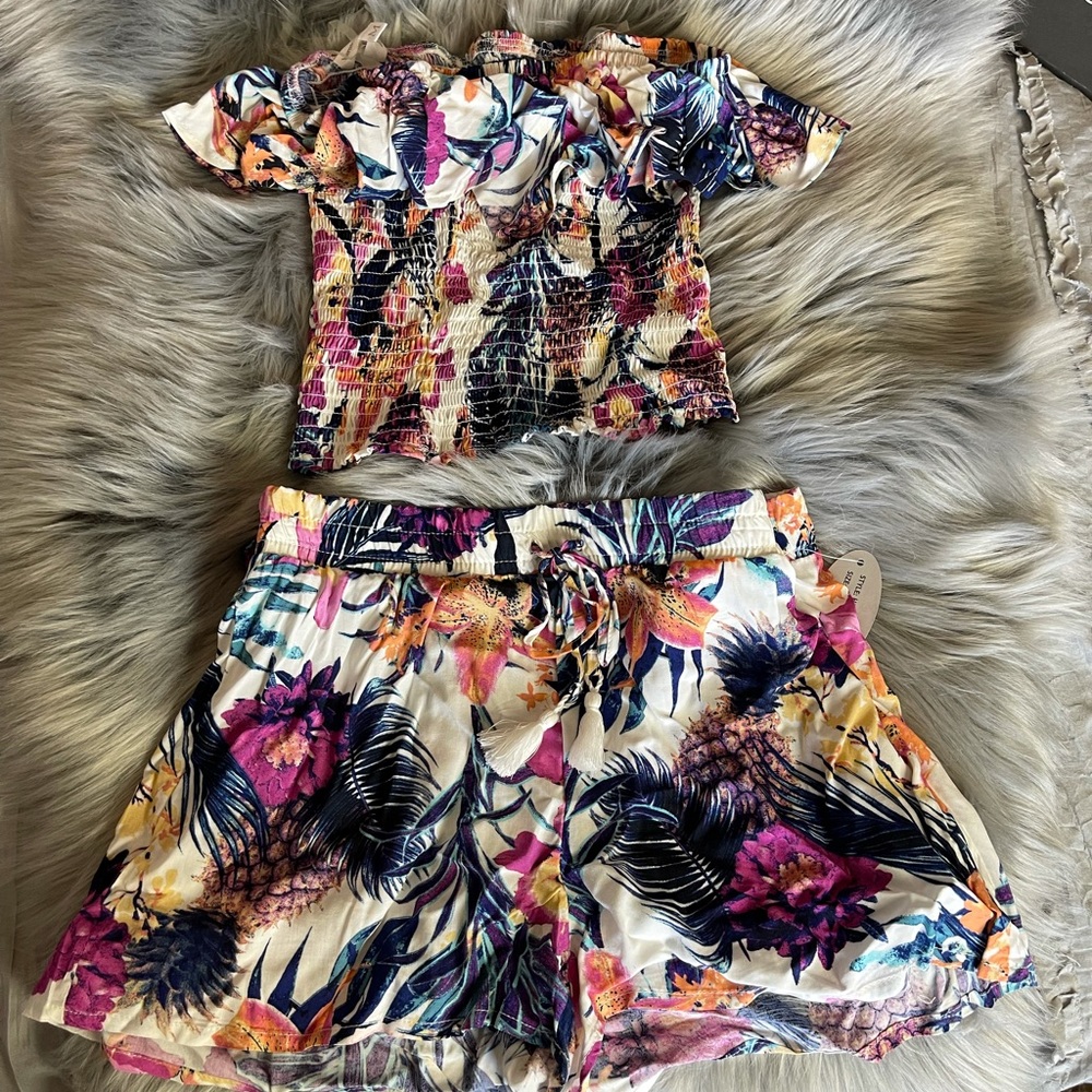 Crop top and short set